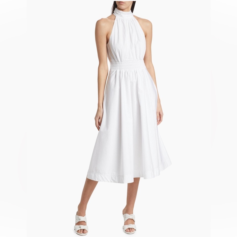 Veronica Beard
Kinny Cotton-Blend Halter Midi-Dress Size 4